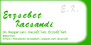 erzsebet kacsandi business card